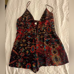 Stone Cold Fox Aztec print romper